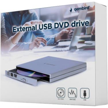 Оптический привод DVD-RW Gembird DVD-USB-02-SV Фото 4