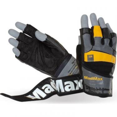 Перчатки для фитнеса MadMax MFG-880 Signature Black/Grey/Yellow M Фото