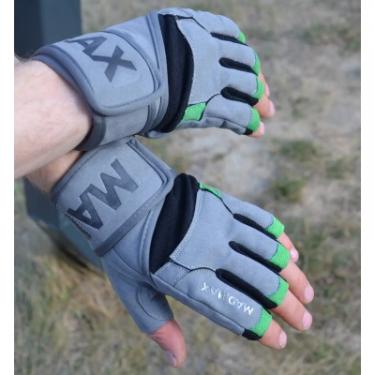 Перчатки для фитнеса MadMax MFG-860 Wild Grey/Green S Фото 6