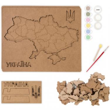 Набор для творчества Rosa Talent Мапа України 3D пастельні кольори 30.5х37.5 Фото 1