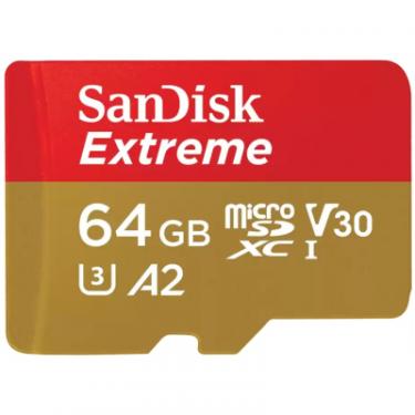 Карта памяти SanDisk 64GB microSD class 10 UHS-I U3 V30 Extreme Фото