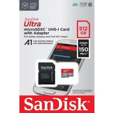 Карта памяти SanDisk 512GB microSDXC class 10 UHS-I Ultra Фото 2