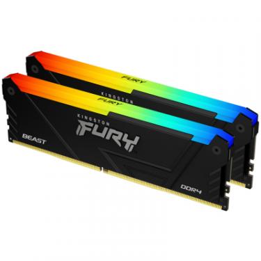 Модуль памяти для компьютера Kingston Fury (ex.HyperX) DDR4 32GB (2x16GB) 3733 MHz Beast Black RGB Фото 3