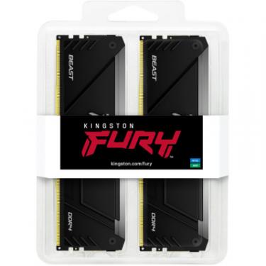 Модуль памяти для компьютера Kingston Fury (ex.HyperX) DDR4 32GB (2x16GB) 3733 MHz Beast Black RGB Фото 6