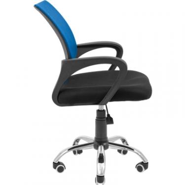 Офисное кресло Richman Спайдер Ю Хром Піастра Сітка чорна + синя Фото 2