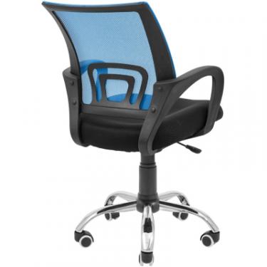 Офисное кресло Richman Спайдер Ю Хром Піастра Сітка чорна + синя Фото 3
