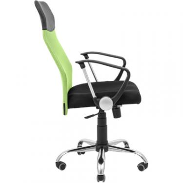 Офисное кресло Richman Ультра Ю Хром M-1 (Tilt) Сітка чорна + зелена Фото 2