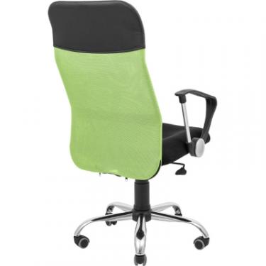 Офисное кресло Richman Ультра Ю Хром M-1 (Tilt) Сітка чорна + зелена Фото 3