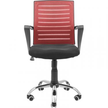Офисное кресло Richman Флеш Ю Хром М-1 (Tilt) Сітка чорна + червона Фото 1