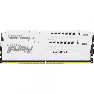 Модуль памяти для компьютера Kingston Fury (ex.HyperX) DDR5 32GB (2x16GB) 5200 MHz FURY Beast White Фото 2