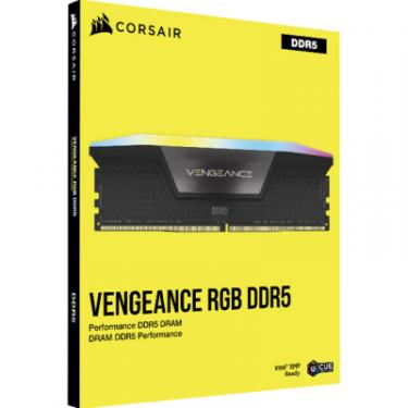 Модуль памяти для компьютера Corsair DDR5 32GB (2x16GB) 6400 MHz Vengeance RGB Black Фото 4