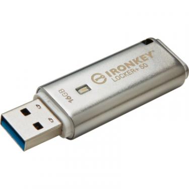 USB флеш накопитель Kingston 16GB IronKey Locker Plus 50 AES Encrypted USB 3.2 Фото