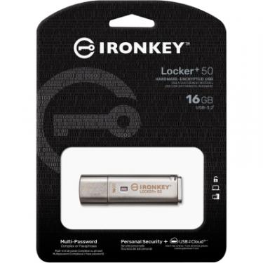 USB флеш накопитель Kingston 16GB IronKey Locker Plus 50 AES Encrypted USB 3.2 Фото 4