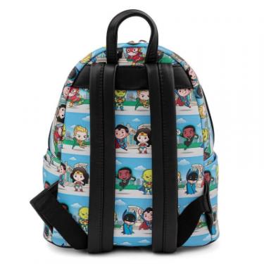 Рюкзак школьный Loungefly DC - Superheroes Chibi Lineup AOP Mini Backpack Фото 4