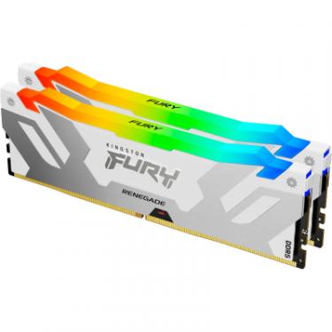 Модуль памяти для компьютера Kingston Fury (ex.HyperX) DDR5 32GB (2x16GB) 6800 MHz Renegade RGB White/Sil Фото 2