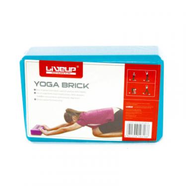 Блок для йоги LiveUp EVA Brick Уні 22,9 x 15,2 x 7,6см Синій Фото 2