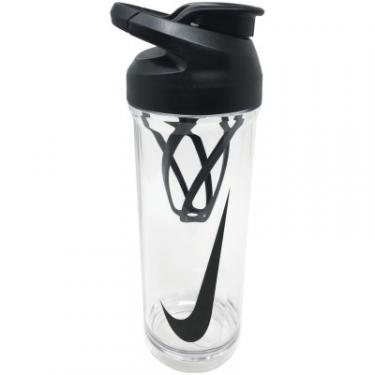 Бутылка для воды Nike TR Hypercharge Shaker Bottle 24 OZ прозора, чорна Фото