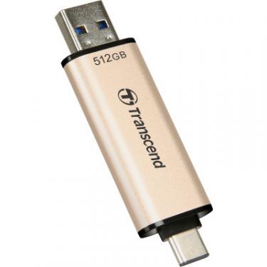 USB флеш накопитель Transcend 512GB JetFlash 930C Gold-Black USB 3.2/Type-C Фото 2