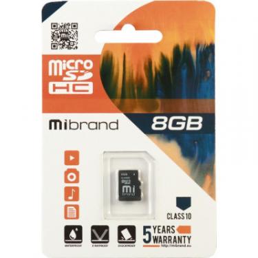 Карта памяти Mibrand 8GB mircroSD class 6 Фото