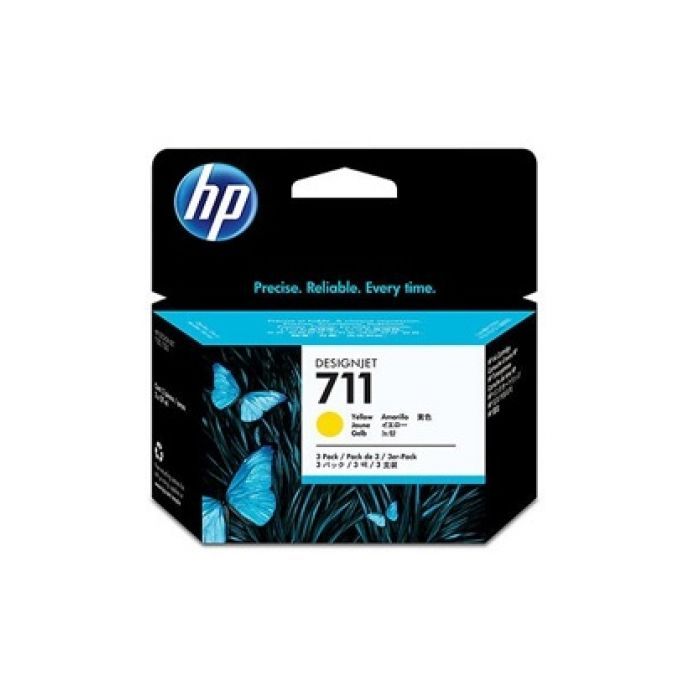 Картридж HP DJ No.711 DesignJet 120/520 3-Pack Yellow Фото