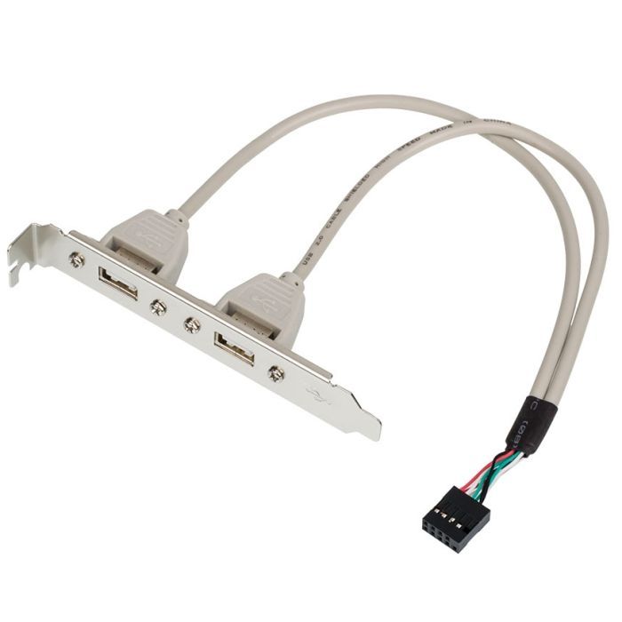 Кабель для передачи данных Atcom косичка (для системної плати), 2xUSB 2.0 Фото