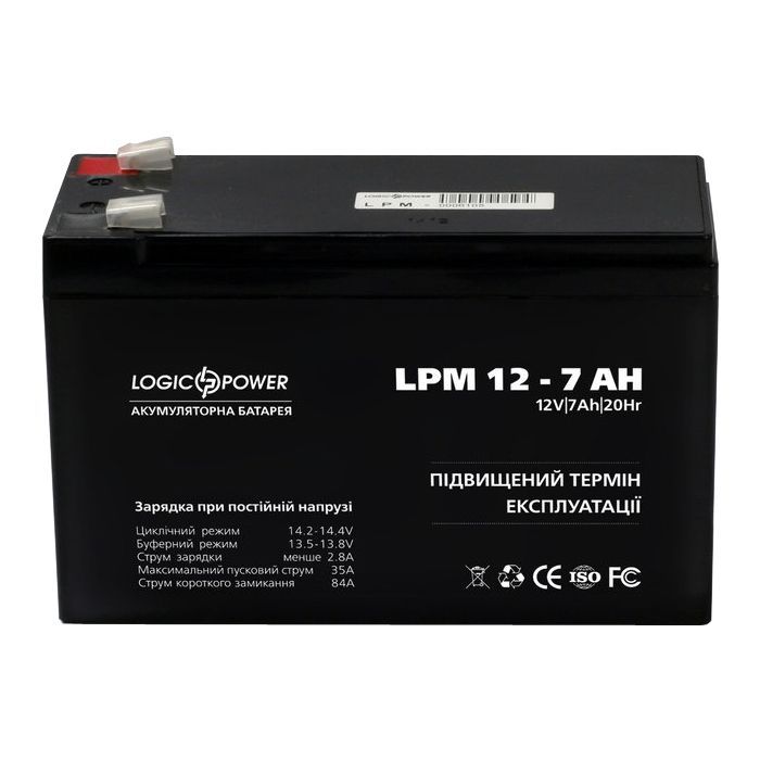 Батарея к ИБП LogicPower LPM 12В 7 Ач Фото