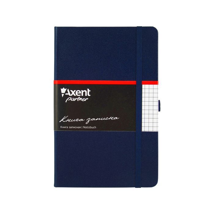 Книга записная Axent Partner, 125*195, 96sheets, square, blue Фото