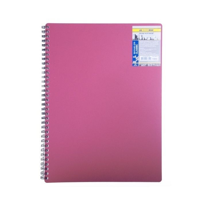 Блокнот Buromax spiral side, А6, 80sheets, CLASSIC, square, red Фото