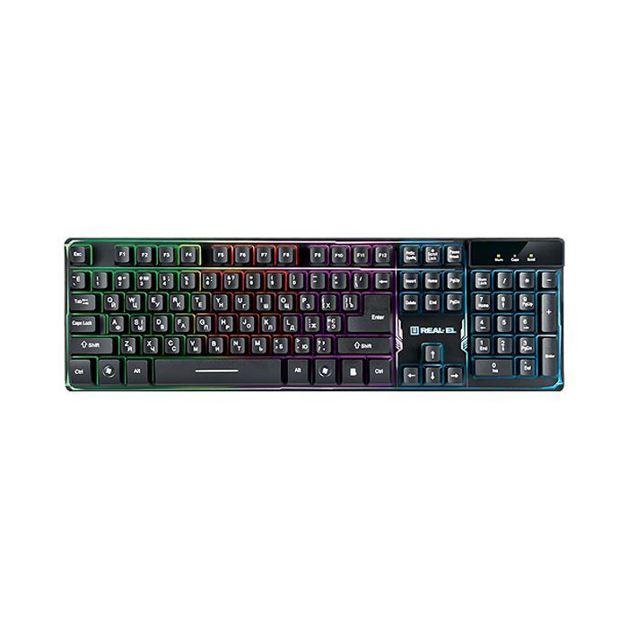 Клавиатура REAL-EL 8700 Gaming Backlit Black Фото