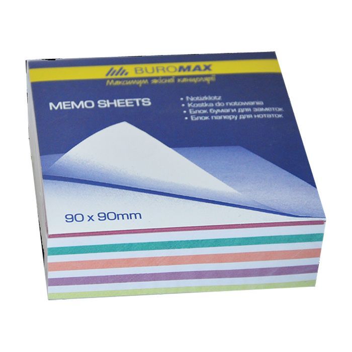Бумага для заметок Buromax Zebra JOBMAX 90х90х30мм, unglued Фото