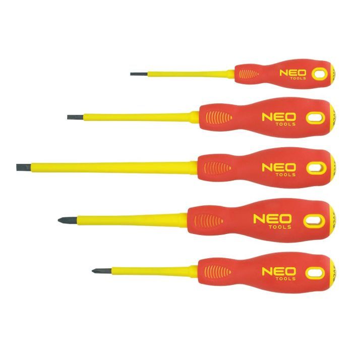 Набор отверток Neo Tools шлицевая (1000 В), набор 5 шт Фото