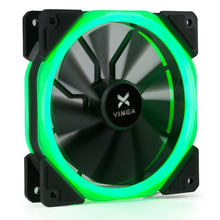 Кулер для корпуса Vinga LED fan-02 green Фото