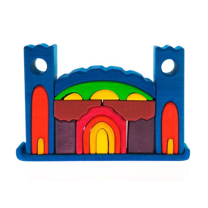 Конструктор Nic деревянный Все в замке синий Фото