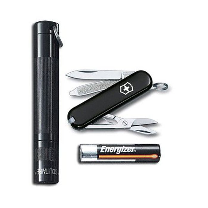 Нож Victorinox набор с фонарем Maglite Фото