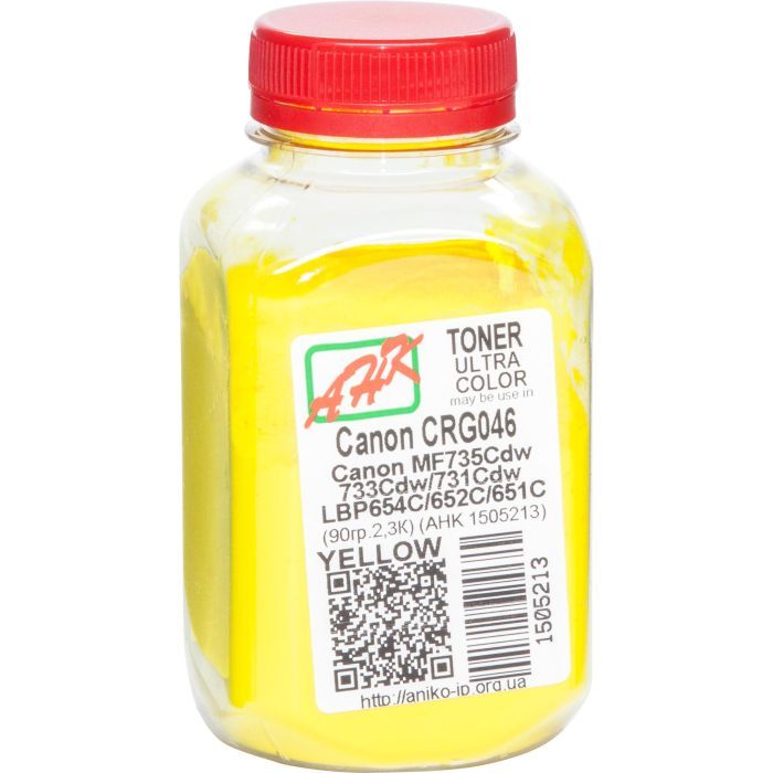 Тонер AHK Canon LBP-650/MF-730, 90г Yellow Фото