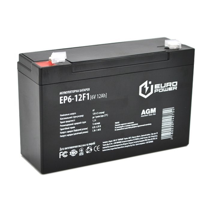 Батарея к ИБП Europower 6В 12Ач Фото