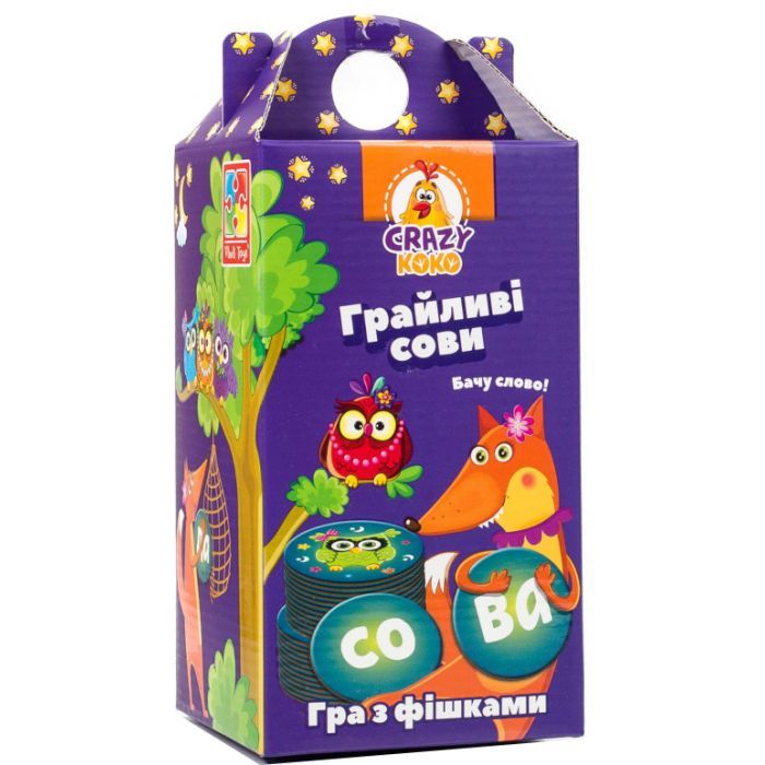 Настольная игра Vladi Toys Шальные совы. Вижу слово! (укр.) Фото