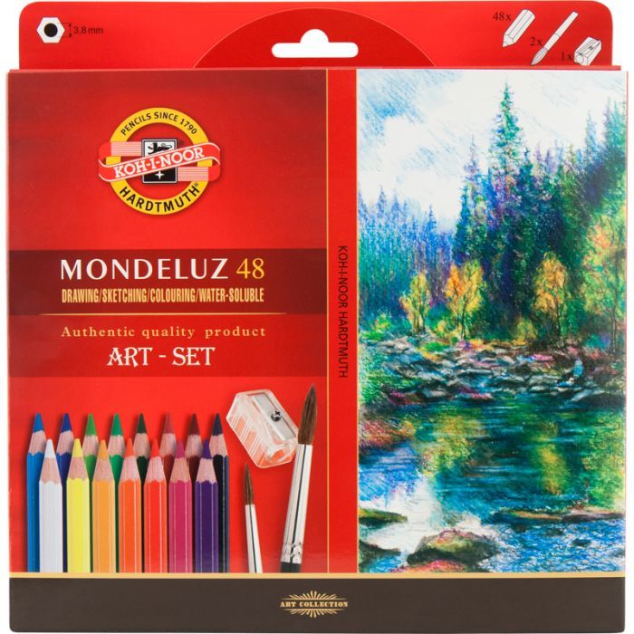 Карандаши цветные Koh-i-Noor Mondeluz акварельные 48 цветов Фото