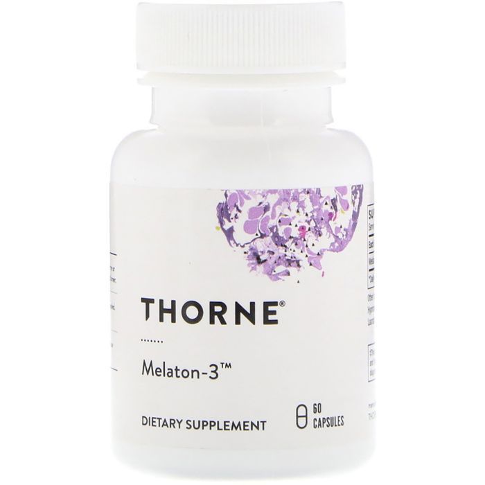Аминокислота Thorne Research Мелатонин-3, Melaton-3, 60 капсул Фото
