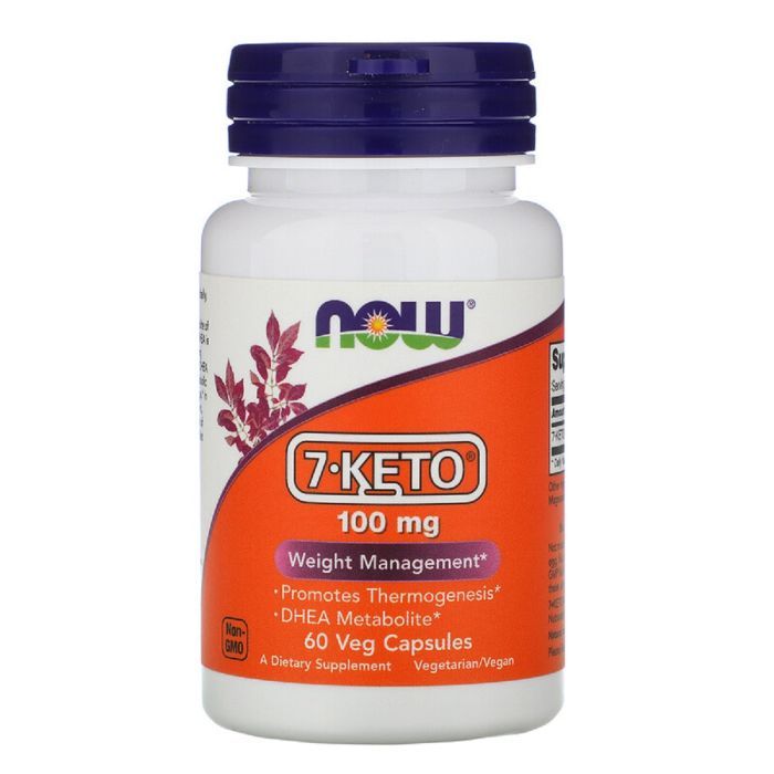 Витамин Now Foods 7-KETO, (Дегидроэпиандростерон), 100 мг, 60 Вегет Фото