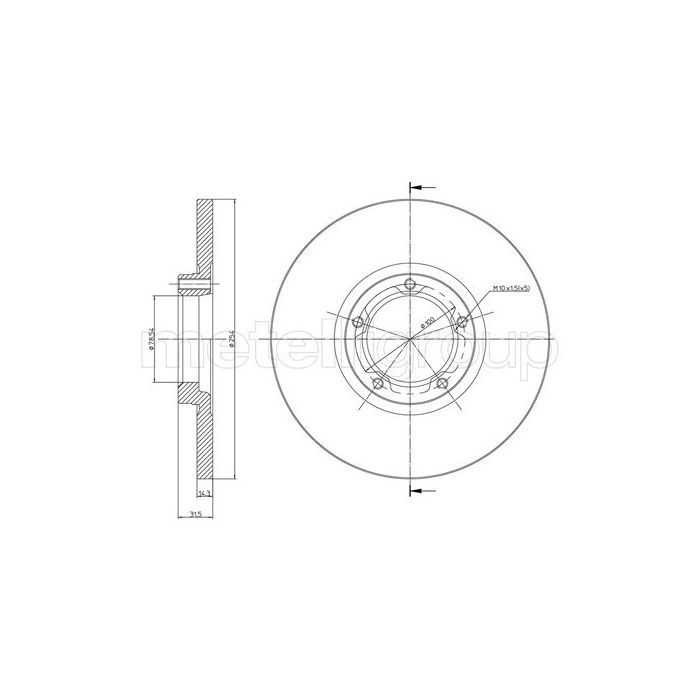 Тормозной диск METELLI 23-0163 Фото