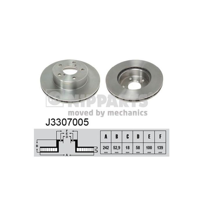 Тормозной диск Nipparts J3307005 Фото