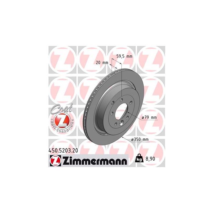 Тормозной диск ZIMMERMANN 450.5203.20 Фото