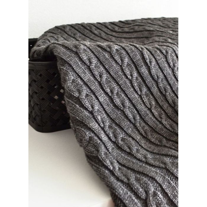 Плед Прованс Soft косы Графит 90x130 см Фото