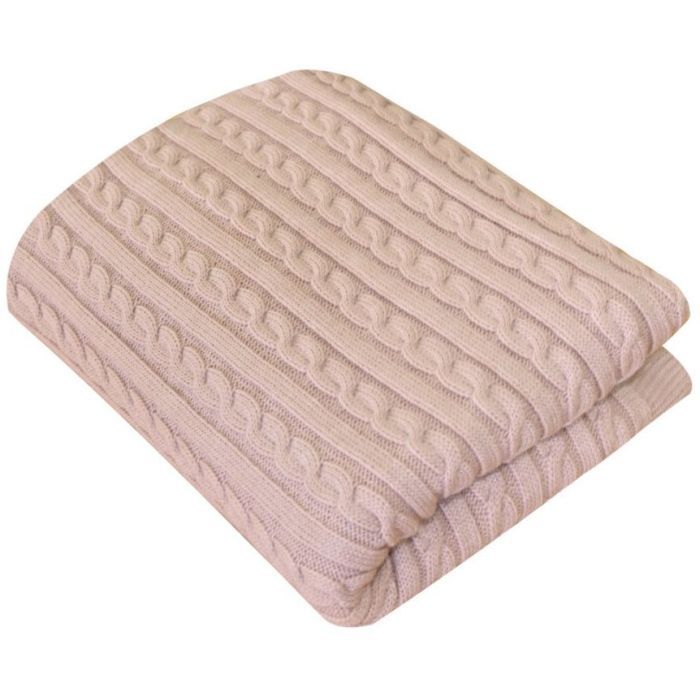 Плед Прованс Soft косы Пудра 220х240 см Фото