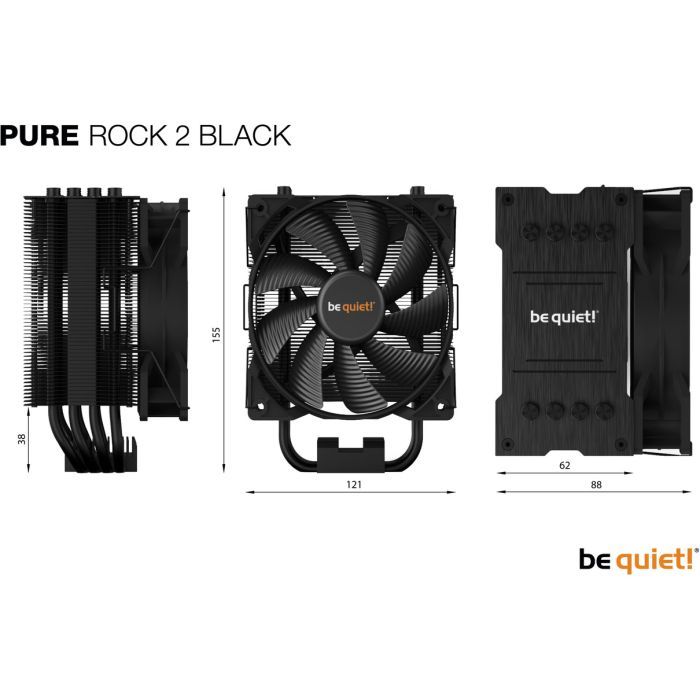 Кулер для процессора Be quiet! Pure Rock 2 Black Фото 6