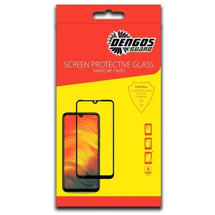 Стекло защитное Dengos Full Glue Realme C11 2021 (black) Фото