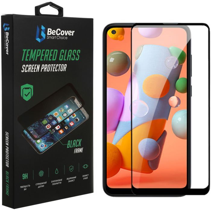 Стекло защитное BeCover Samsung Galaxy A21s SM-A217 Black Фото