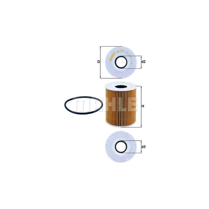 Фильтр масляный Mahle OX776DECO Фото