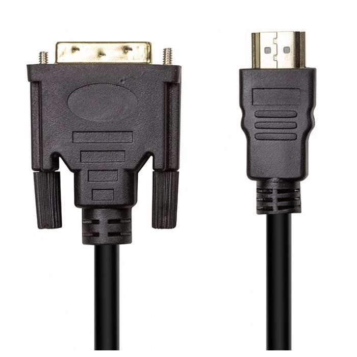 Кабель мультимедийный PowerPlant HDMI M to DVI M 1.8m Фото